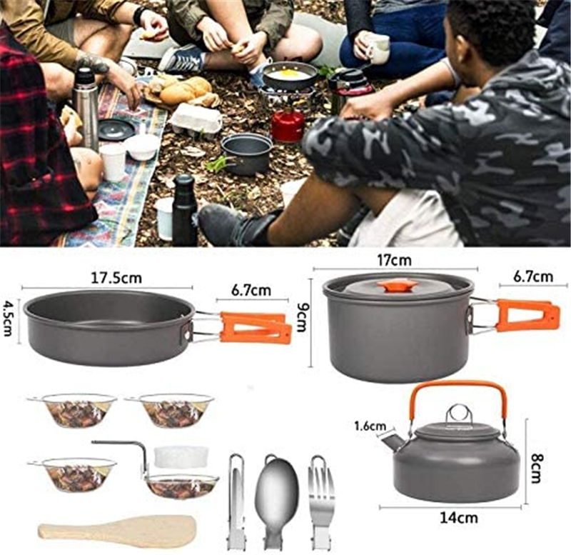 مجموعة أدوات طهي خارجية من الأ - مراجعة Camping Cooking Set 2 Person وسعره