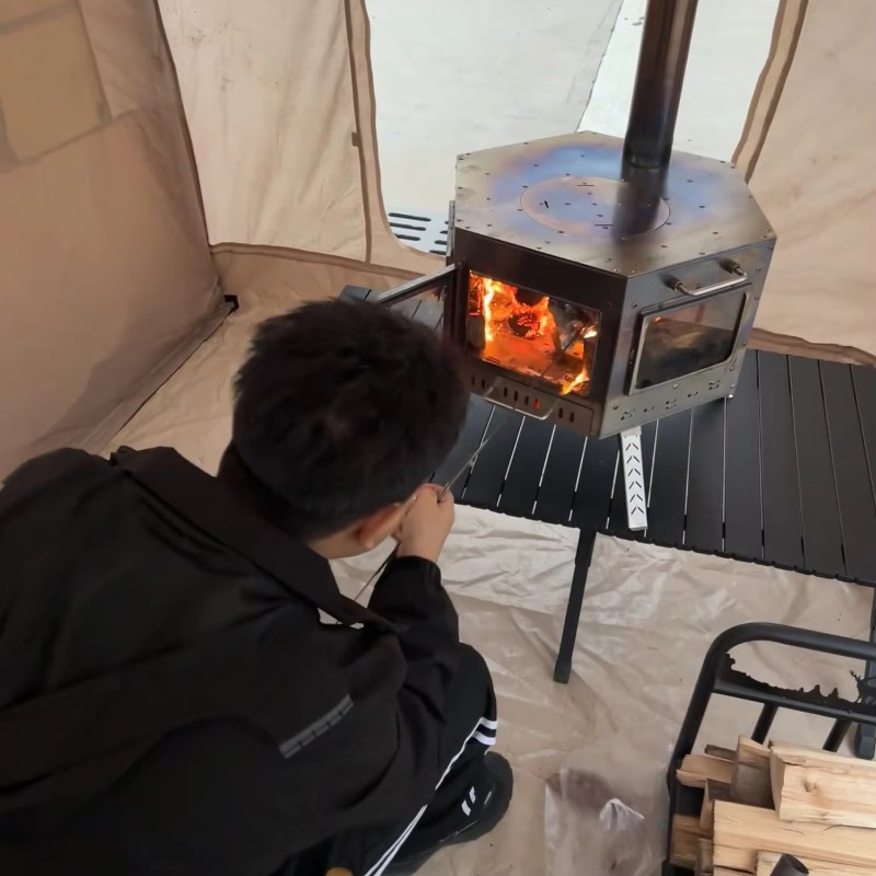 【الأكثر رواجًا】موقد تخييم خشبي - مراجعة Camping Cooking Tent وسعره