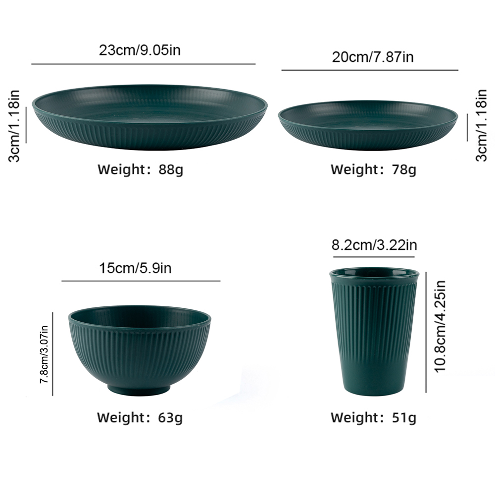 طقم أدوات مائدة من قش القمح ،  - مراجعة Camping Cooking And Eating Set وسعره