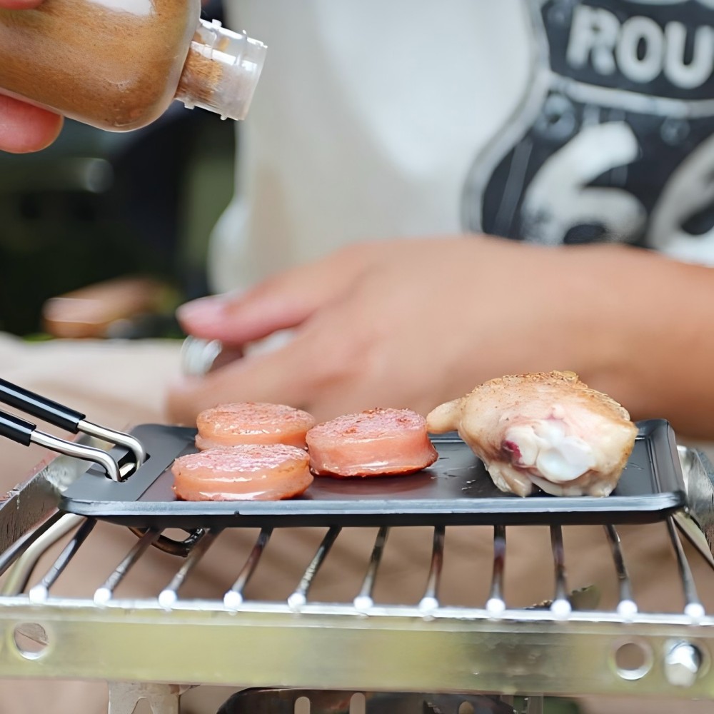 مقلاة تخييم محمولة للاستخدام ا - مراجعة Camping Cooking Dishes وسعره