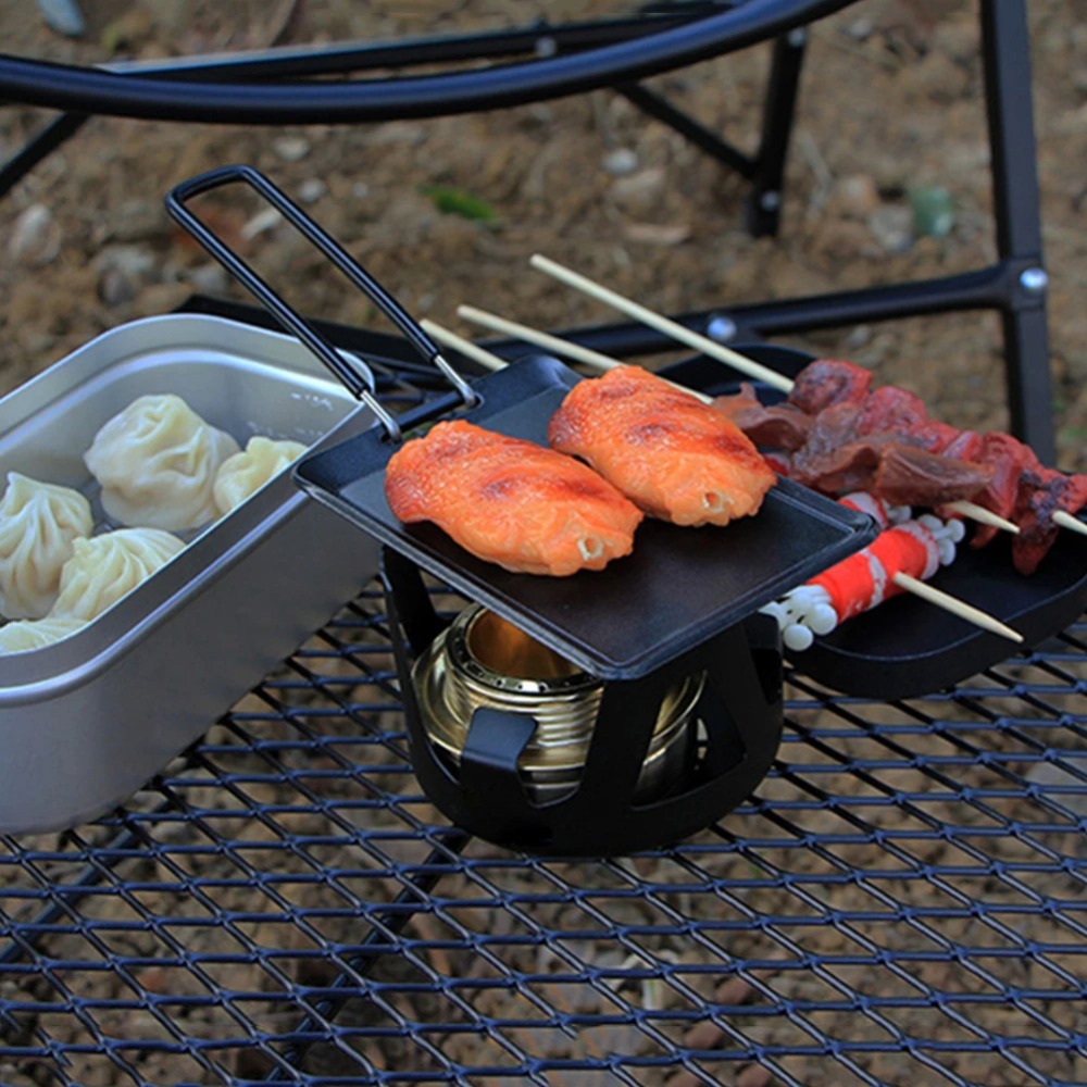 مقلاة تخييم محمولة للاستخدام ا - مراجعة Camping Cooking Dishes وسعره