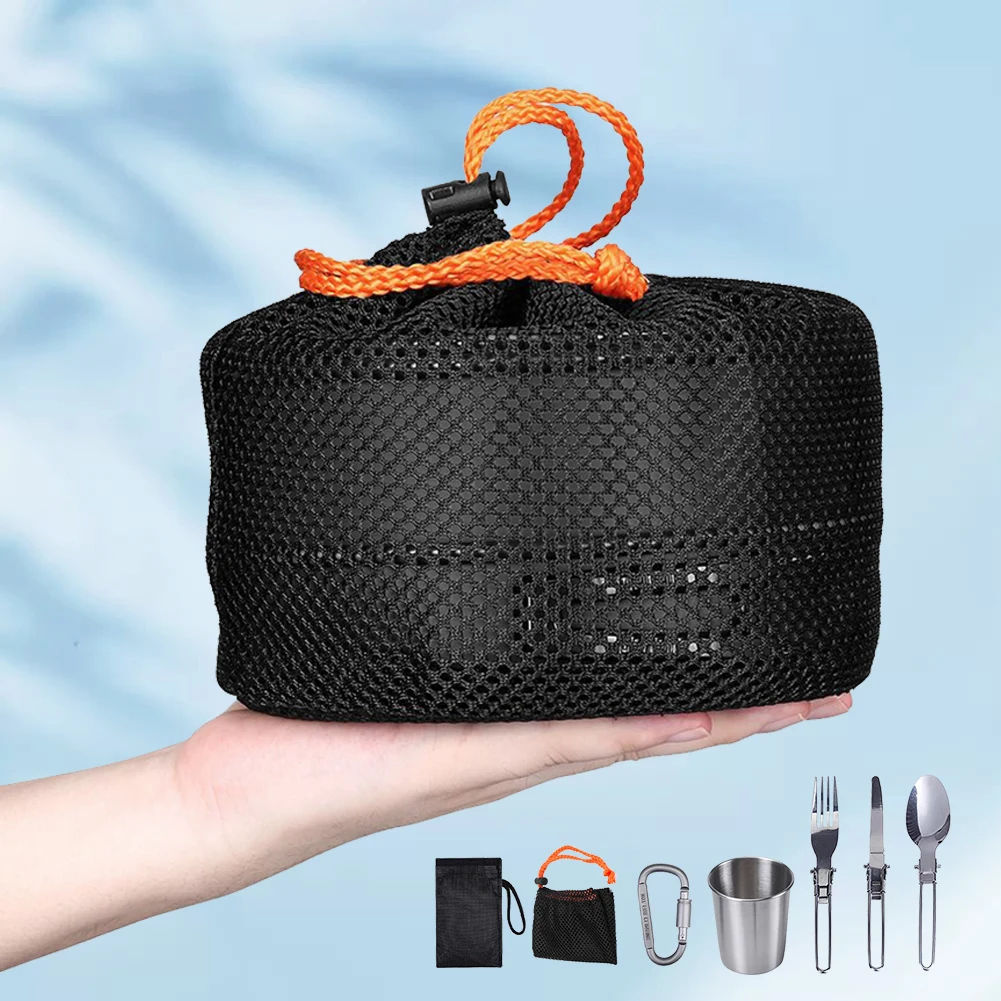 طقم أدوات طهي للتخييم، غلاية و - مراجعة Camping Cooking Pot Set وسعره