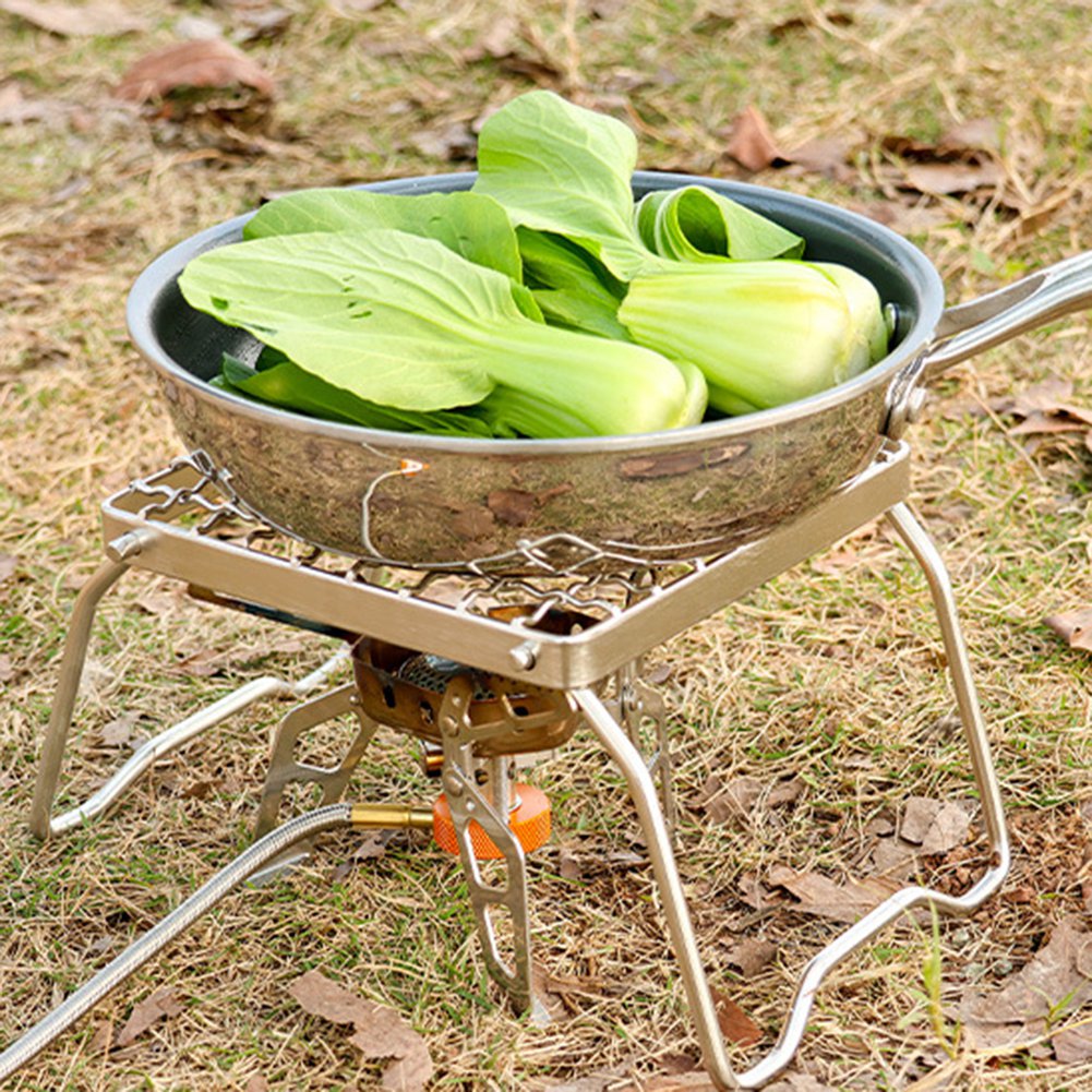 HHO-Barbecue شواء حامل أداة شو - مراجعة Camping Cooking Grate وسعره