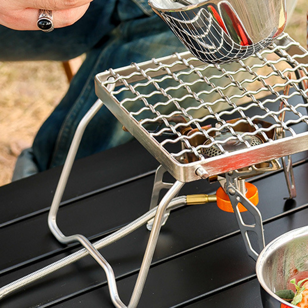 HHO-Barbecue شواء حامل أداة شو - مراجعة Camping Cooking Grate وسعره
