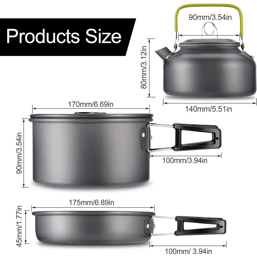 مجموعة أدوات الطهي للتخييم الخ - مراجعة Camping Cooking Pot Set وسعره