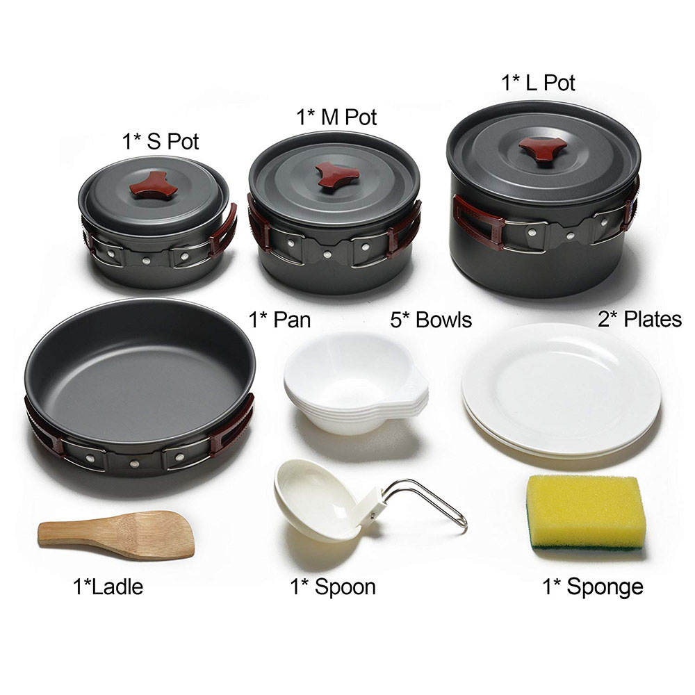 طقم أدوات طهي للتخييم في الهوا - مراجعة Camping Cooking Kitchen Set وسعره