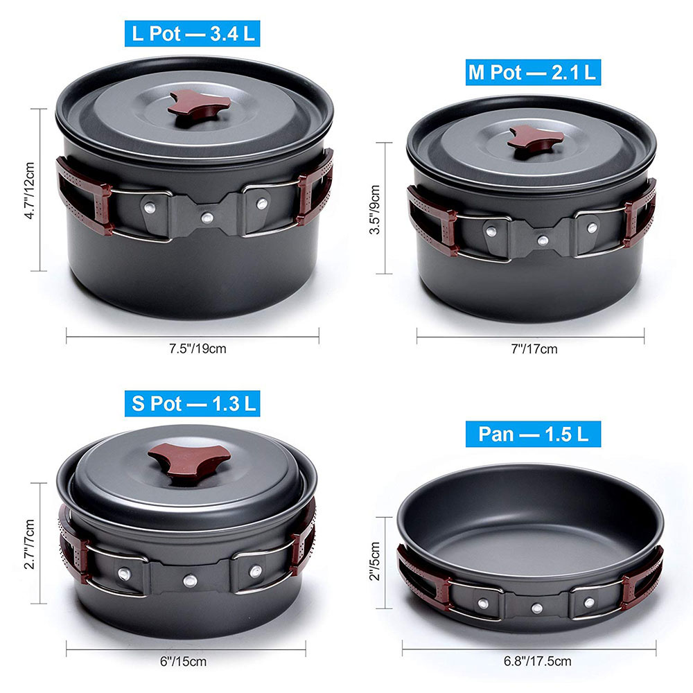 طقم أدوات طهي للتخييم في الهوا - مراجعة Camping Cooking Kitchen Set وسعره