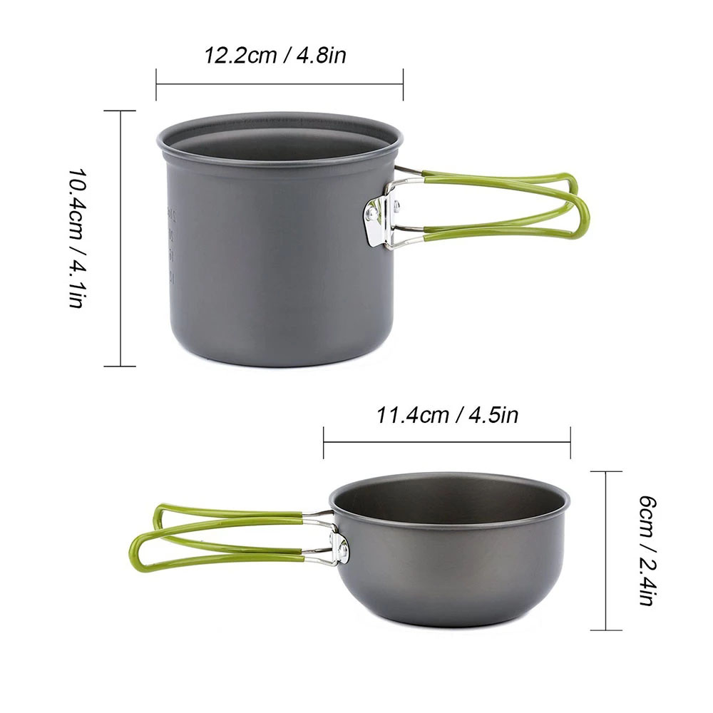 طقم أواني طهي للتخييم مع موقد  - مراجعة Camping Cooking Pot Set وسعره