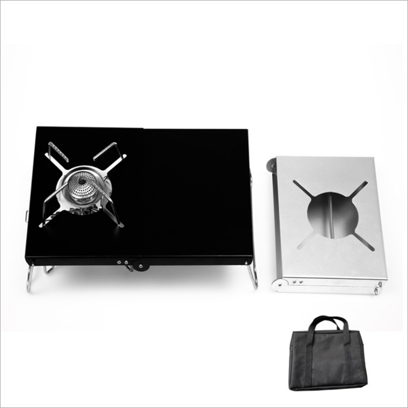 حامل موقد للتخييم مع درع حراري - مراجعة Camping Cooking Table With Windshield وسعره