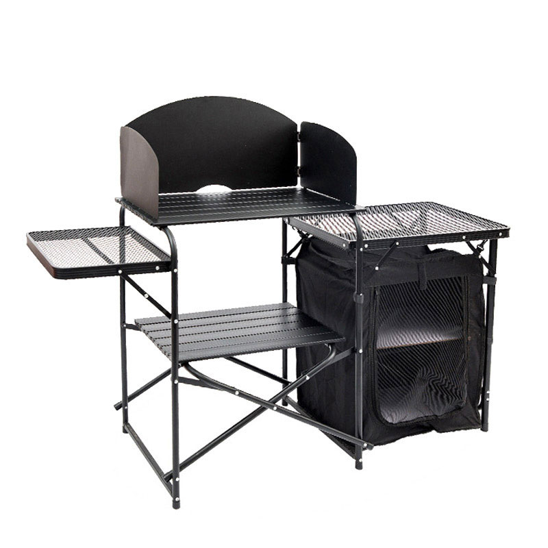 طاولة مطبخ محمولة قابلة للطي ل - مراجعة Camping Cooking Table With Windshield وسعره