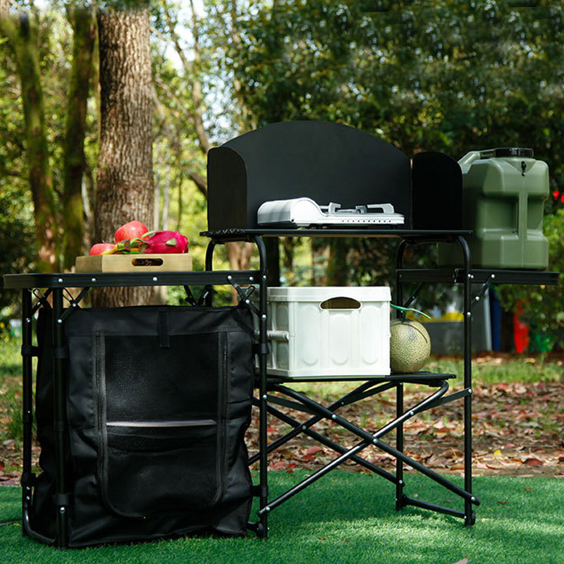 طاولة مطبخ محمولة قابلة للطي ل - مراجعة Camping Cooking Table With Windshield وسعره