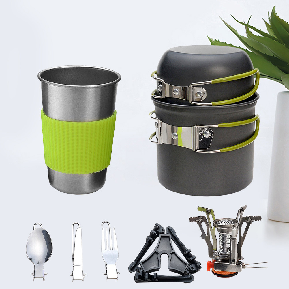 طقم أواني طهي للتخييم في الهوا - مراجعة Camping Cooking Pot Set وسعره