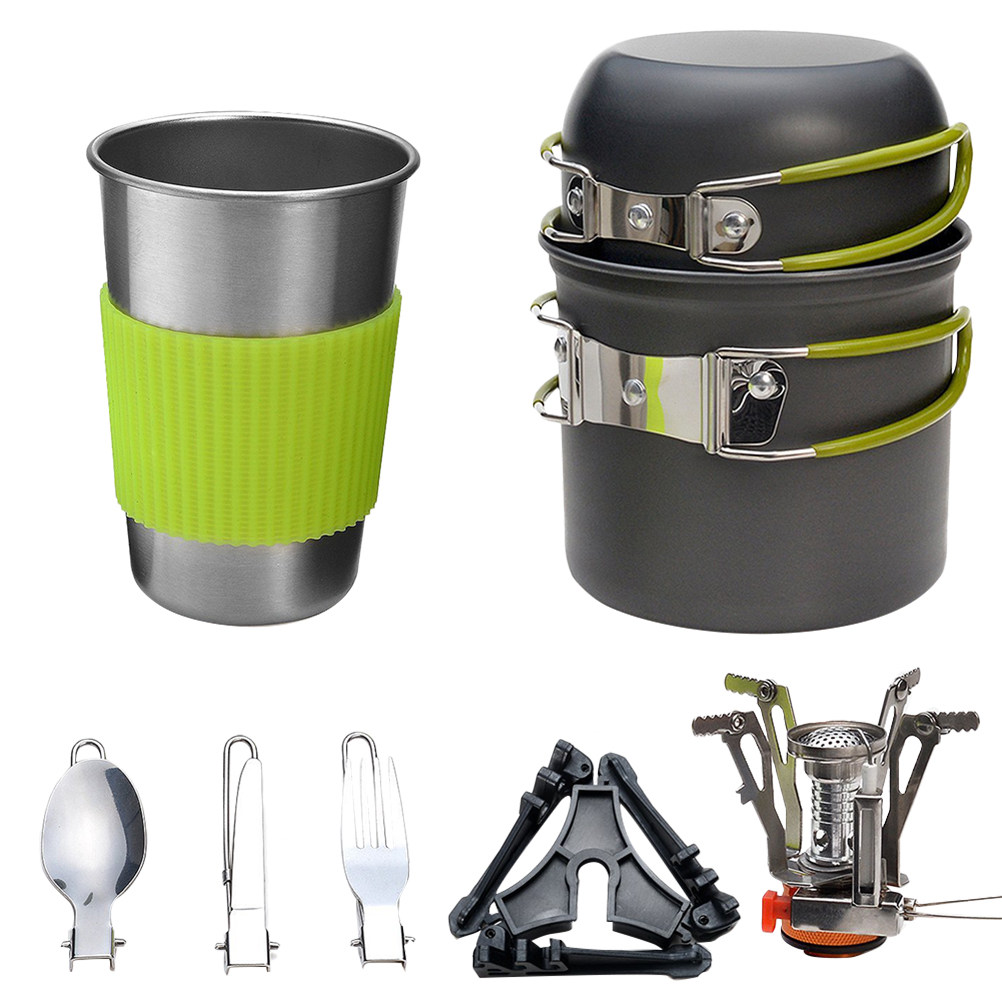طقم أواني طهي للتخييم في الهوا - مراجعة Camping Cooking Pot Set وسعره